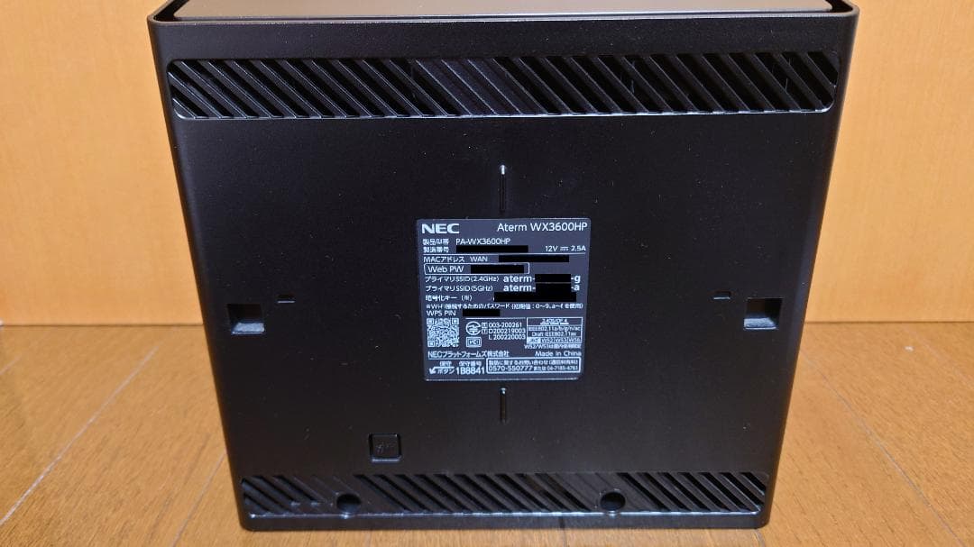 NEC Aterm WX3000HP 無線LANルーター