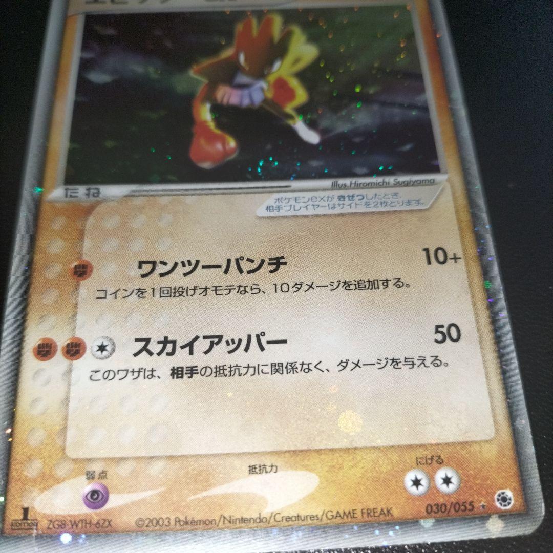 エビワラーex アチャモプロモ　全面ホロ　holobleed　ポケモンカード