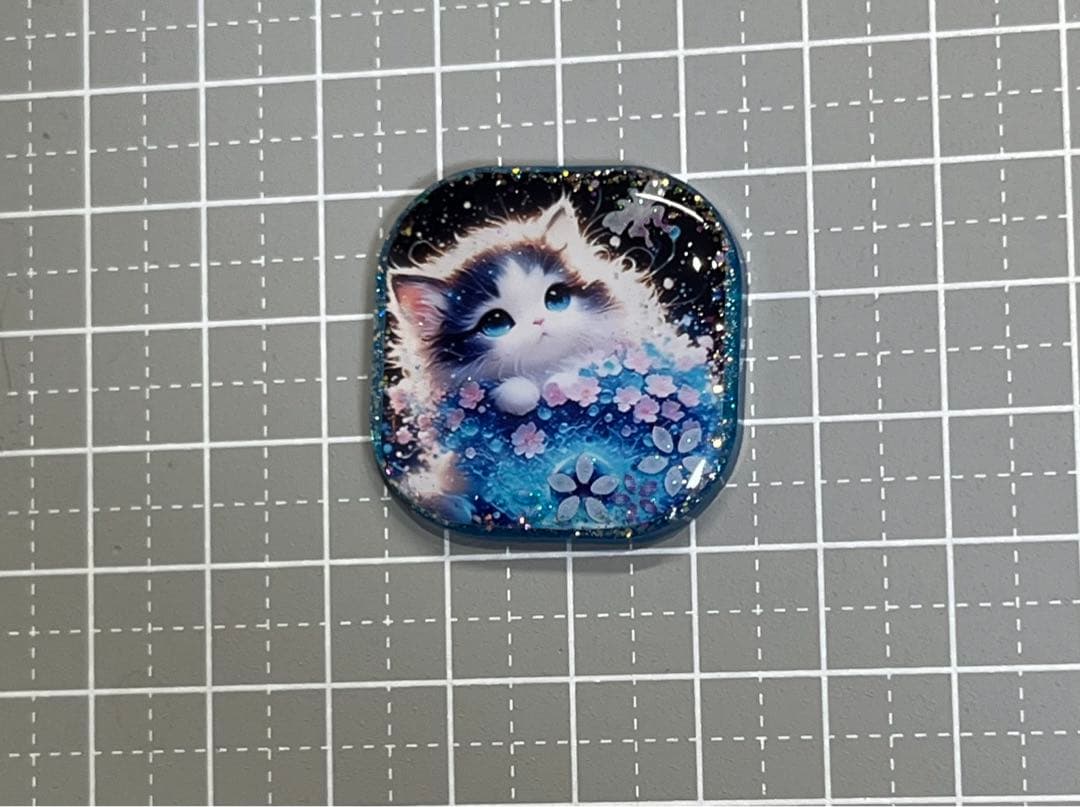 感謝価格(ㅅ´꒳` )フラワーにゃん レジンヘアゴム