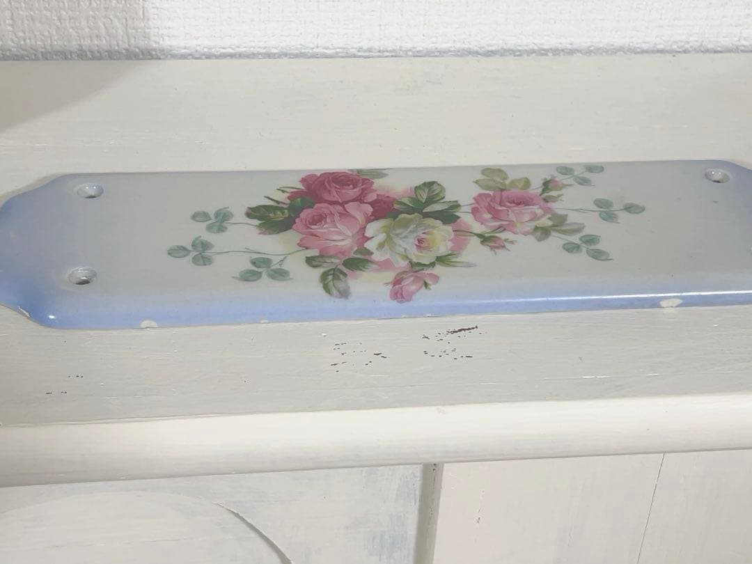 ★陶器製バラ柄ドアプレート＊アンティーク★対象の方更に割引