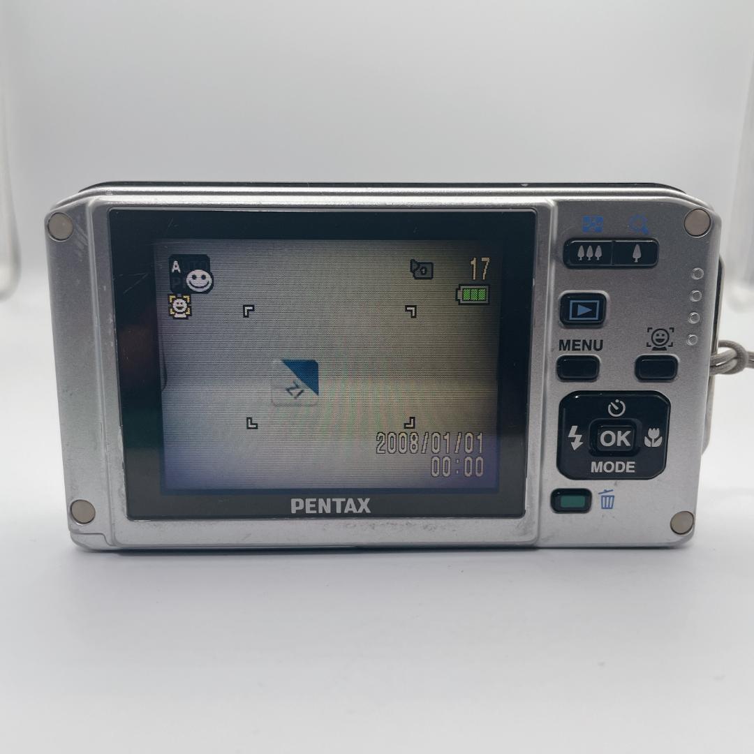 【美品】PENTAX OPTIO W60 防水デジタルカメラ シルバー