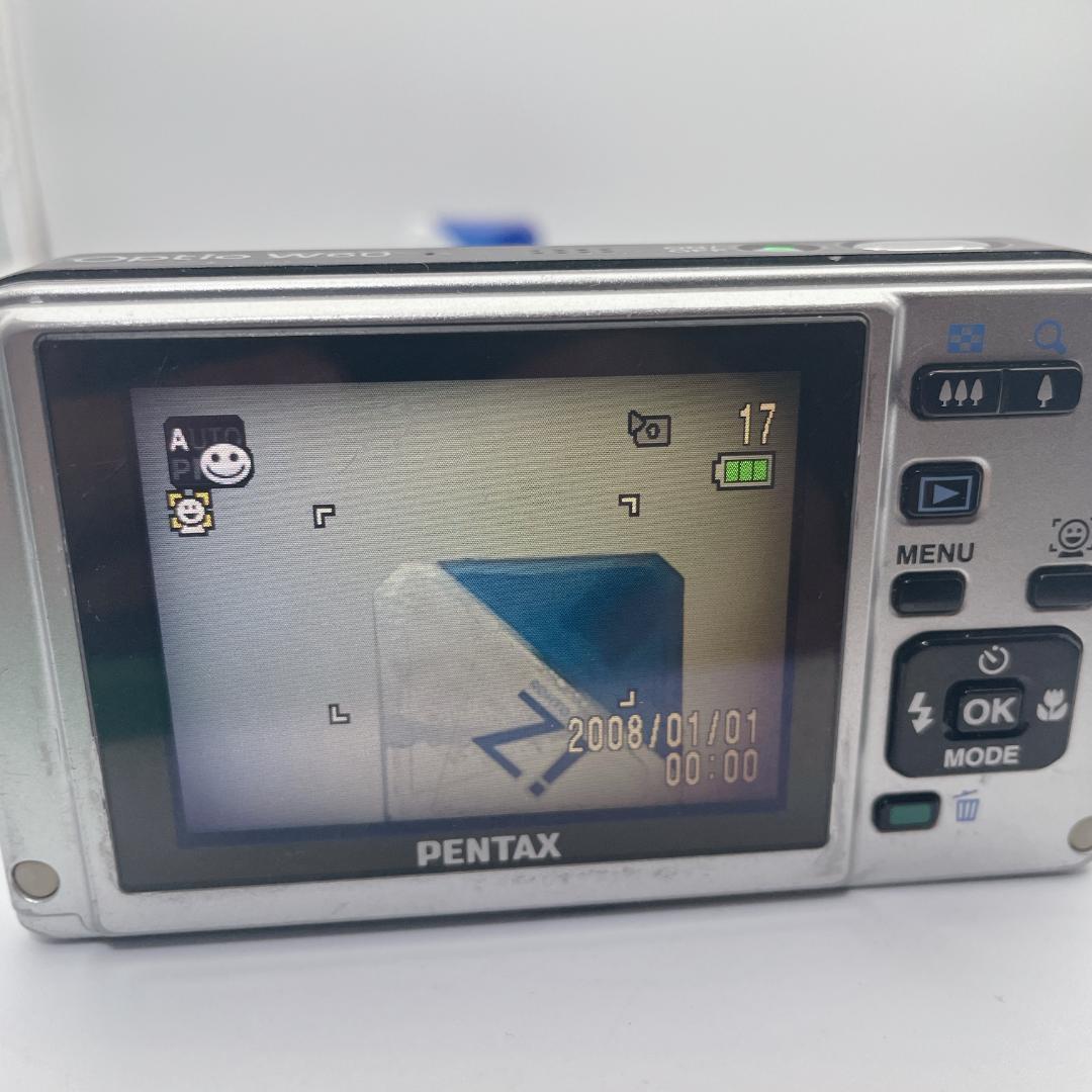 【美品】PENTAX OPTIO W60 防水デジタルカメラ シルバー
