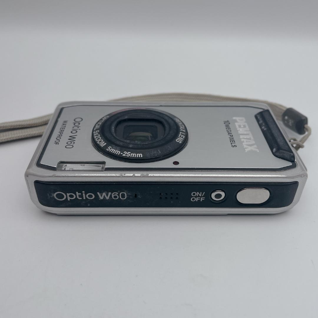 【美品】PENTAX OPTIO W60 防水デジタルカメラ シルバー
