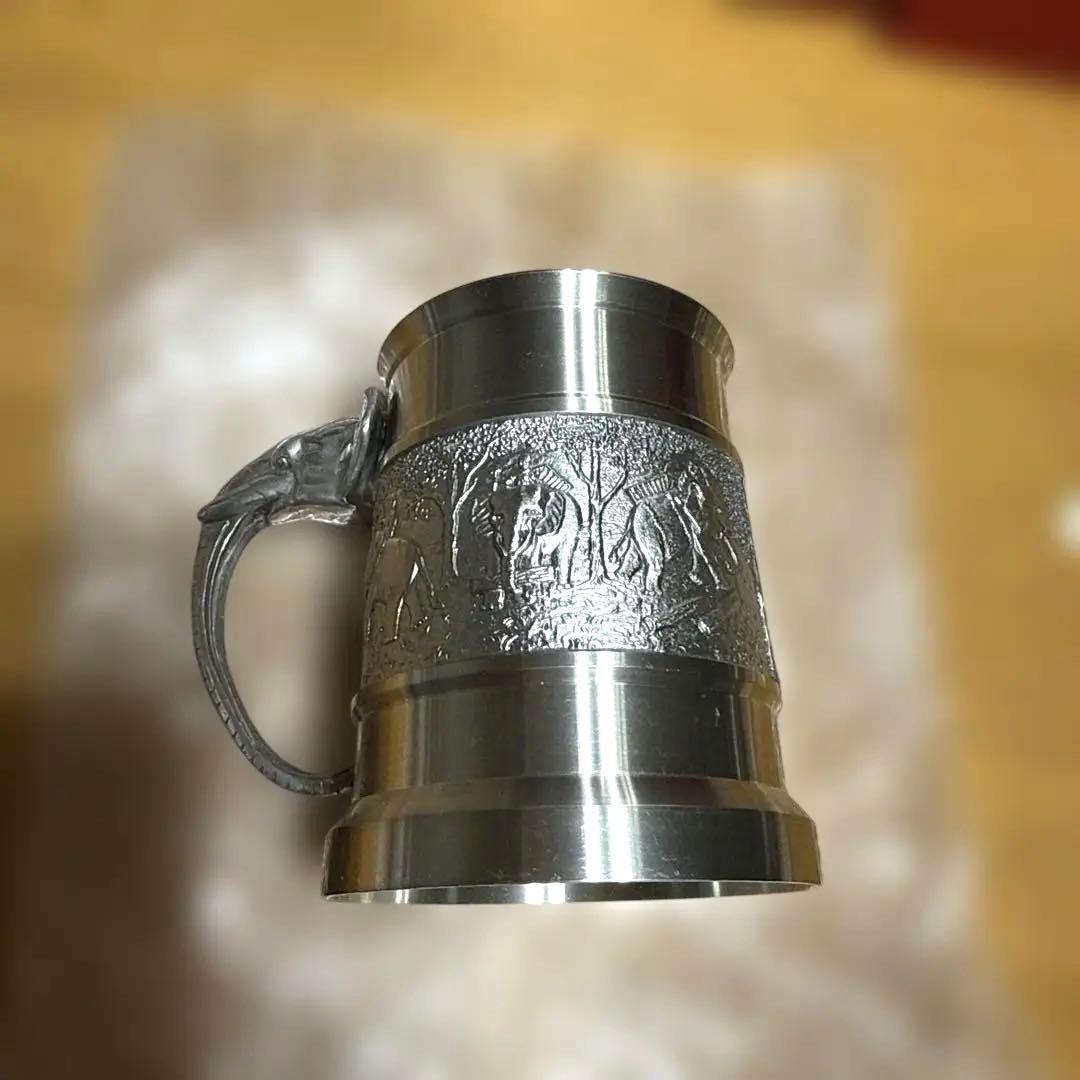 Oriental Pewter製 象モチーフ　錫 ビアマグ