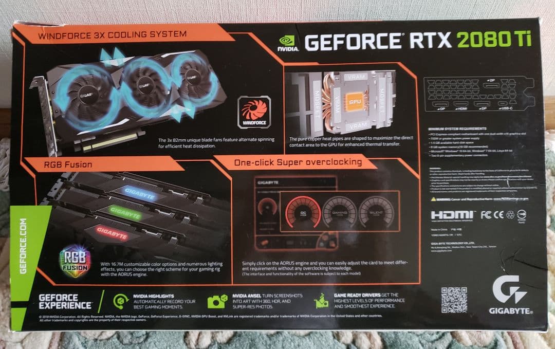 グラフィックボード・グラボ・ビデオカード RTX 2080 Ti GIGABYTE