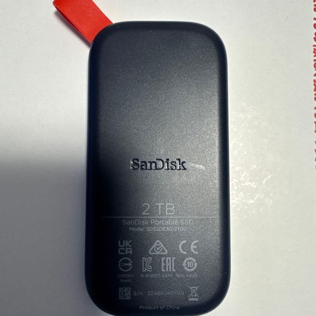 SanDisk SSD 2TB USB3.2Gen2 外付けSSD