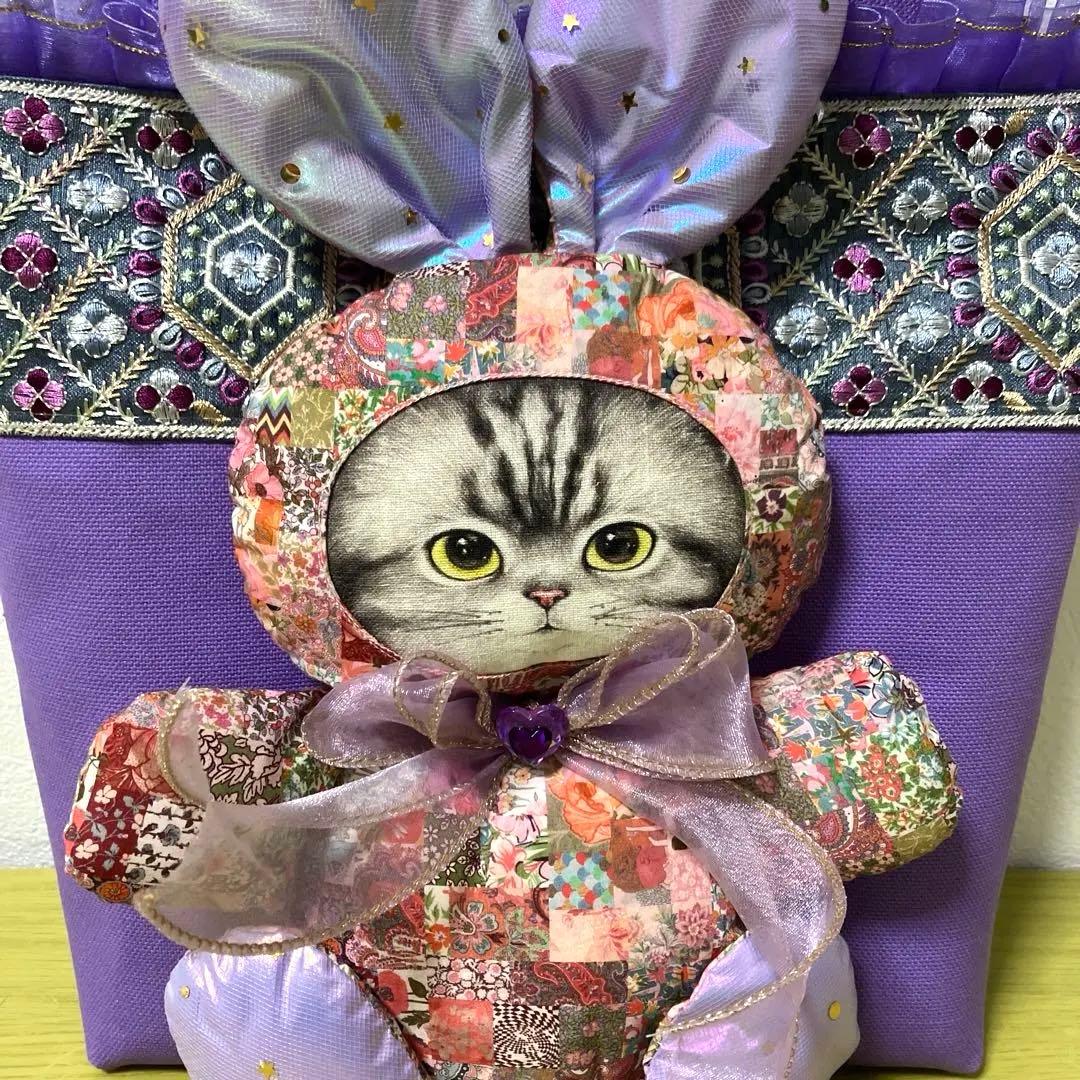 ゆ*ん様 コヤンイサムチョン　リバティ　インド刺繍リボン　帆布　バック横33縦2