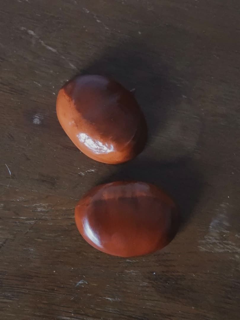 隆弘峯　乾漆　栗香合　金箔裏　茶道具　香道具　漆工芸　Q2518