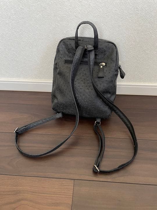 【美品】レオバレンチノ黒革2wayリュック、ショルダー