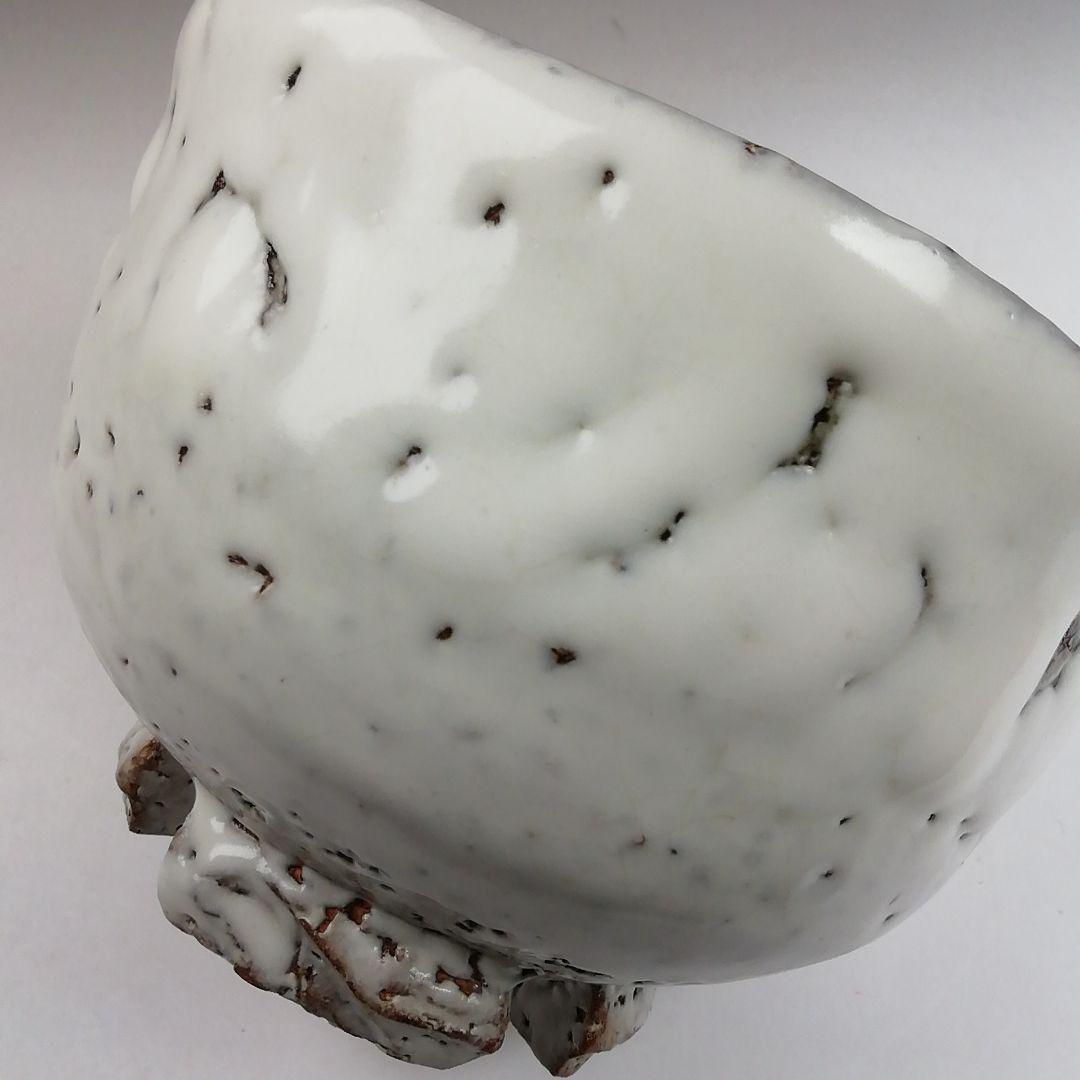 Ｗ３１６　茶碗　『白萩茶碗』『煌雪窯　清水啓功 造』　共箱　抹茶碗　茶道具