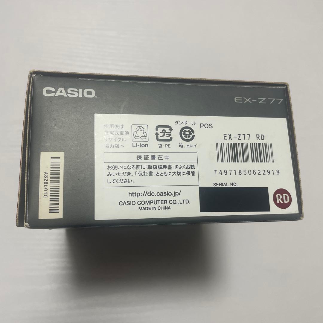 カシオ　EXILIM EX-Z77 赤　コンパクトデジタルカメラ