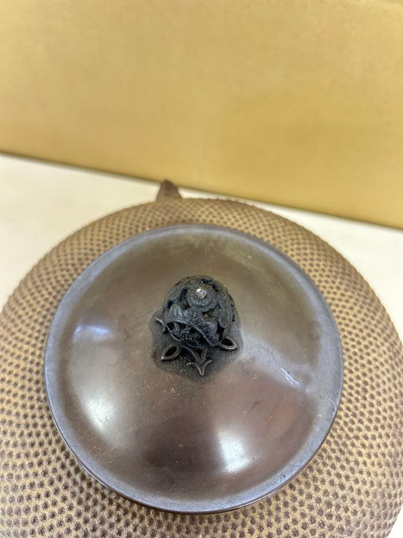 P89 茶道具 菊地政光 風炉釜 霰丸釜 茶釜 茶道具 コレクション　工芸品