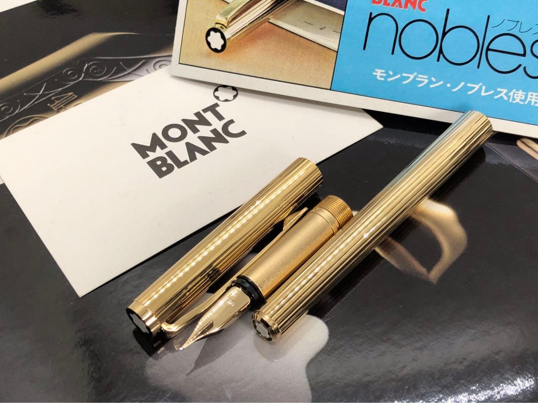 モンブラン　★金運を呼ぶ総金張り未使用に近い価値の高い逸品！ノブレスNo1147