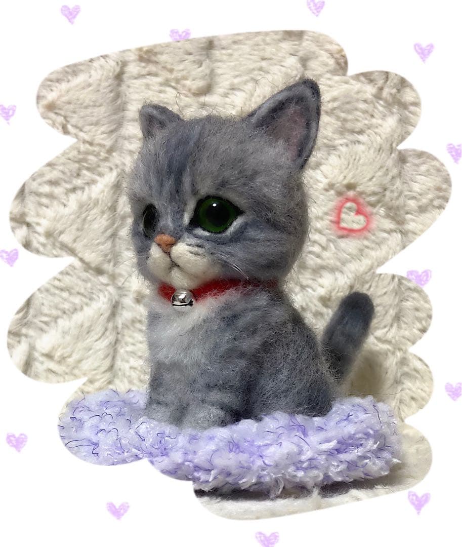 羊毛フェルト。猫。オーダーNo.41