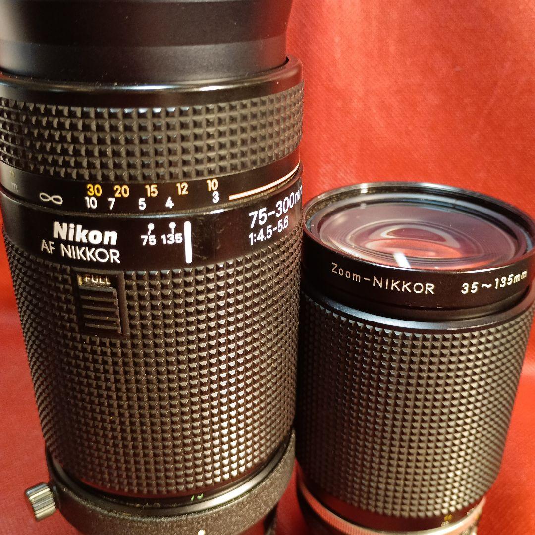 Nikon F3 一眼レフカメラ + レンズ2本 + フラッシュ