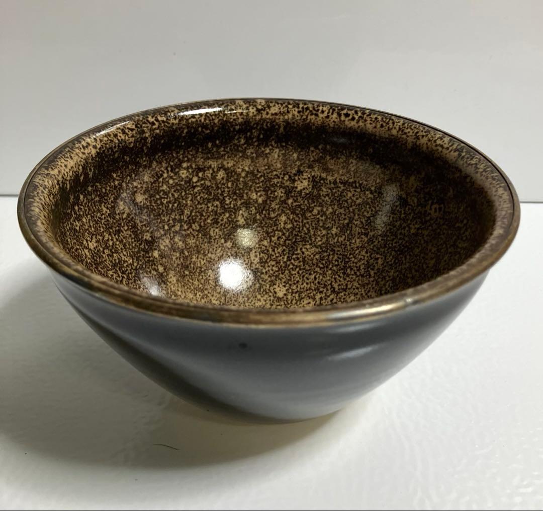 未使用 茶道具 木製黒塗天目台 天目茶碗 2点セット