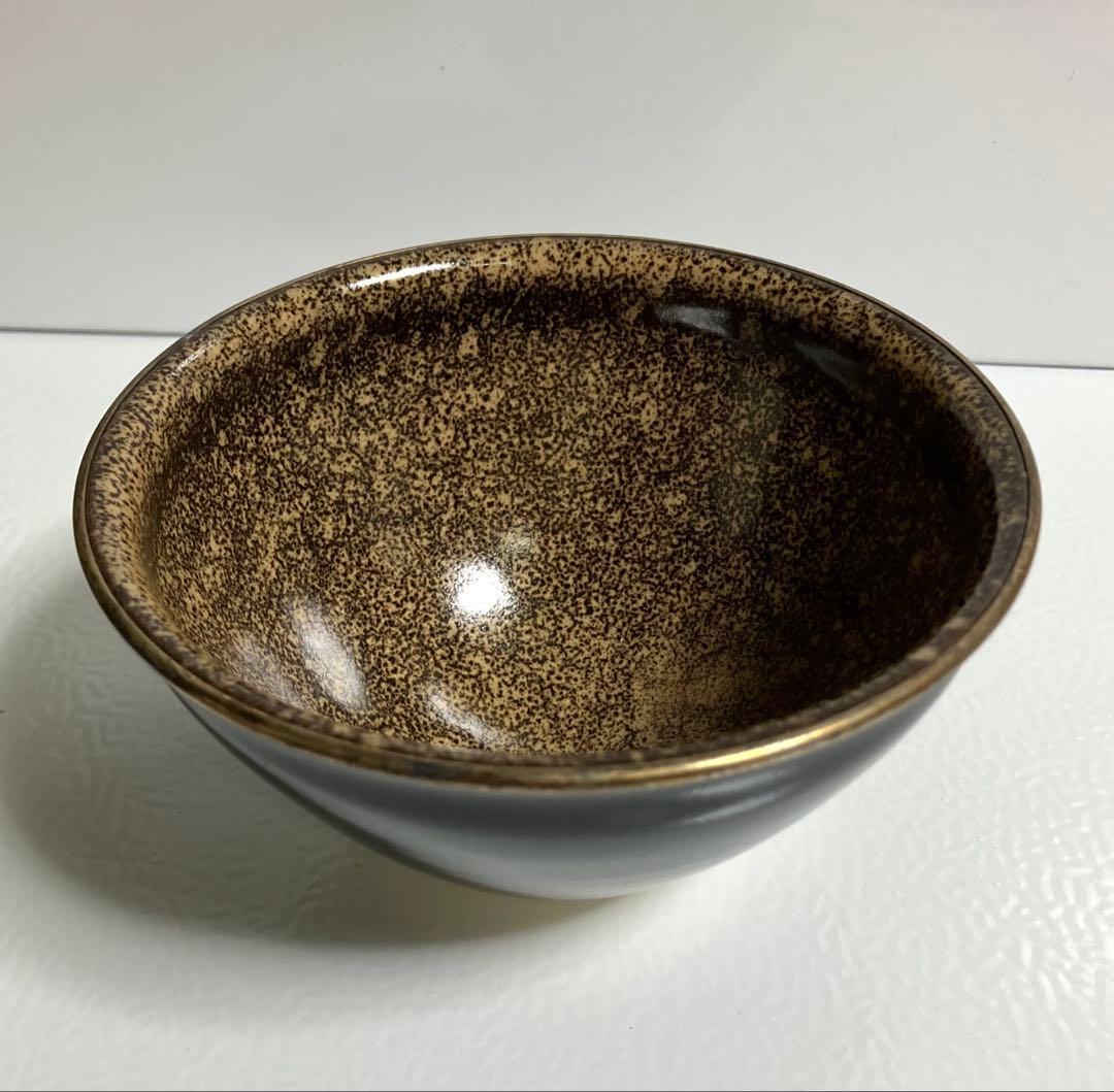 未使用 茶道具 木製黒塗天目台 天目茶碗 2点セット