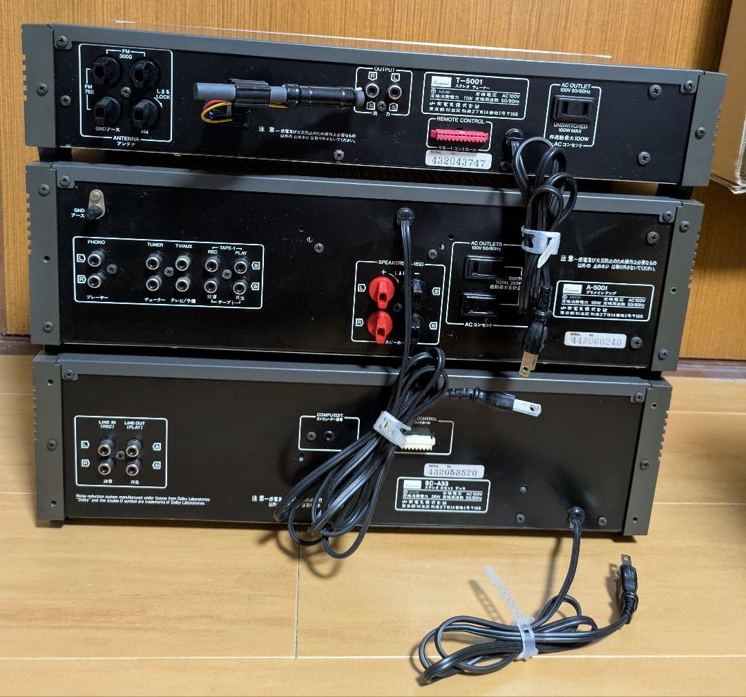 Sansui アンプ チューナー カセットデッキ ケーブル付き
