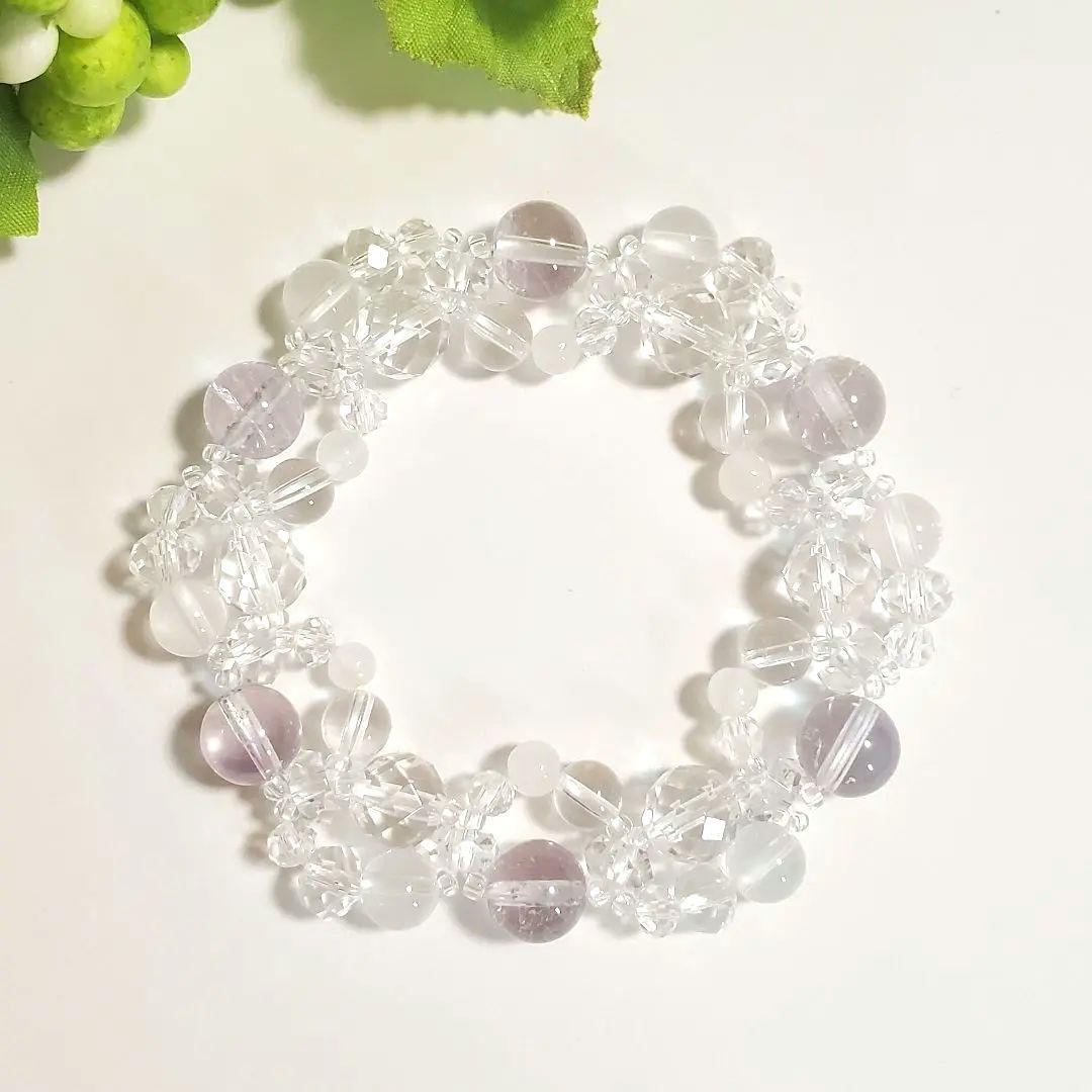 天然石　ブレスレット　＊No. 611＊ハンドメイド　パワーストーン　編み