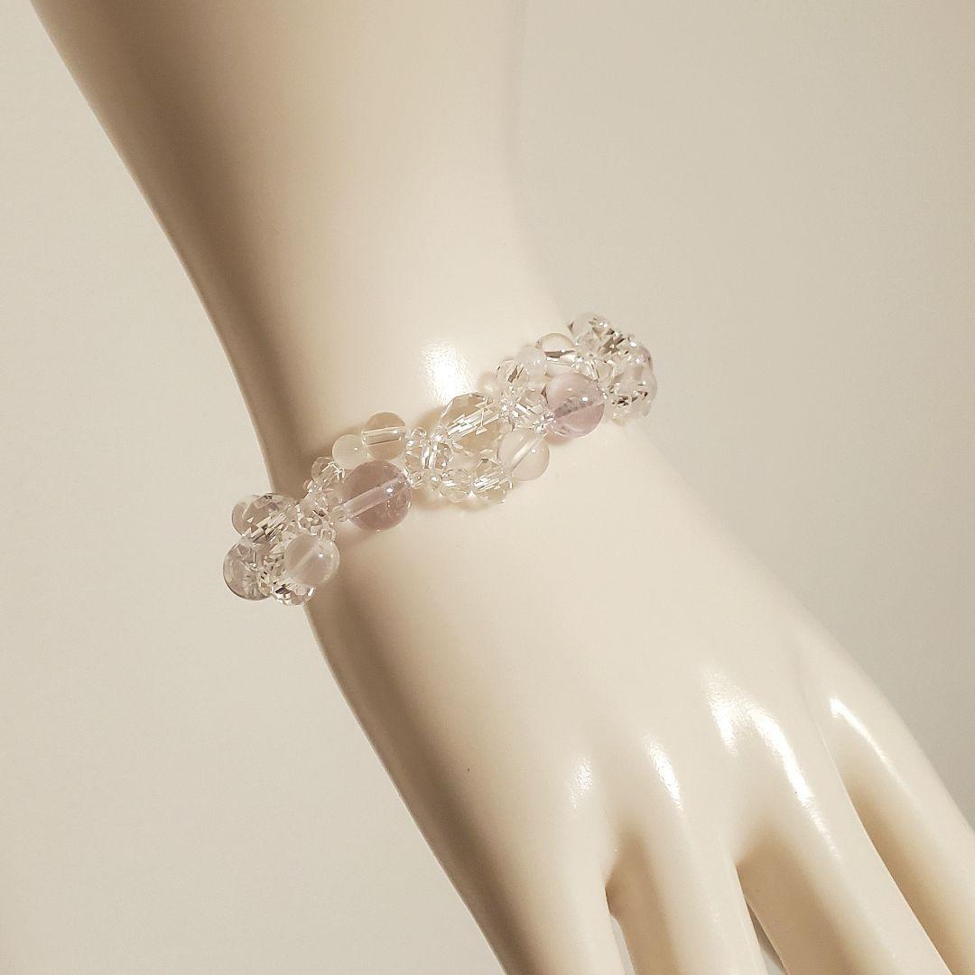 天然石　ブレスレット　＊No. 611＊ハンドメイド　パワーストーン　編み