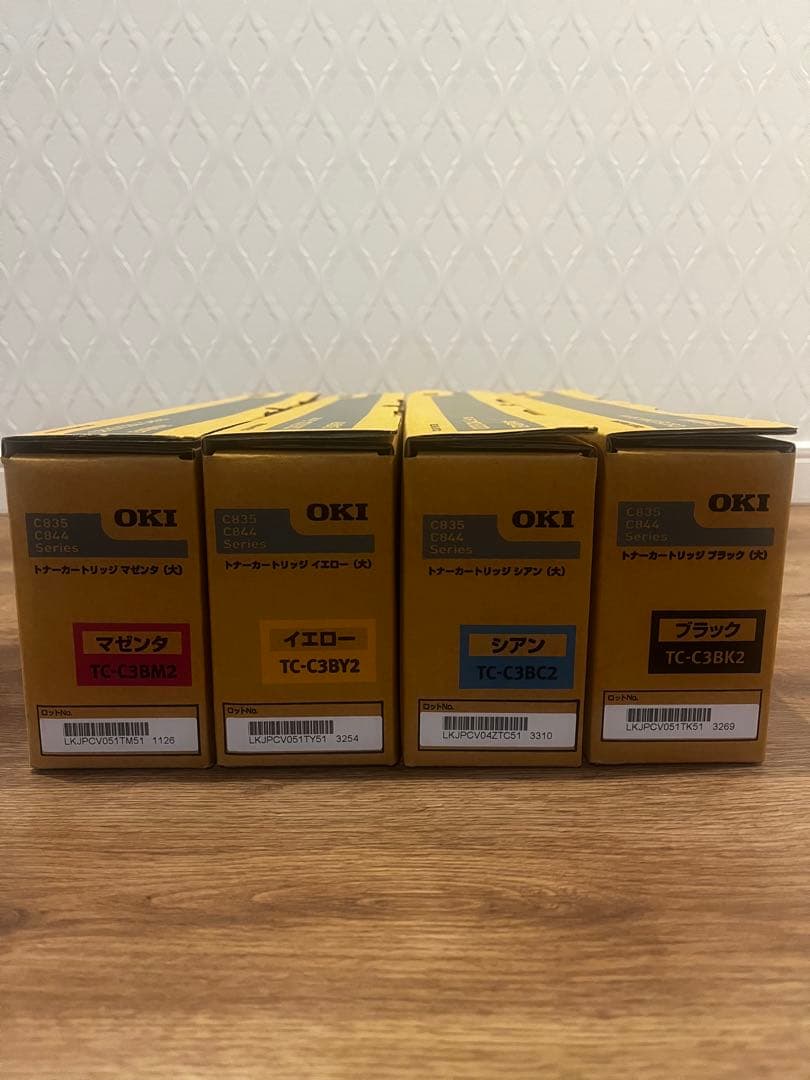 OKI純正TC-C3BK2、C3BY2、C3BC2、C3BM2大容量4色セット