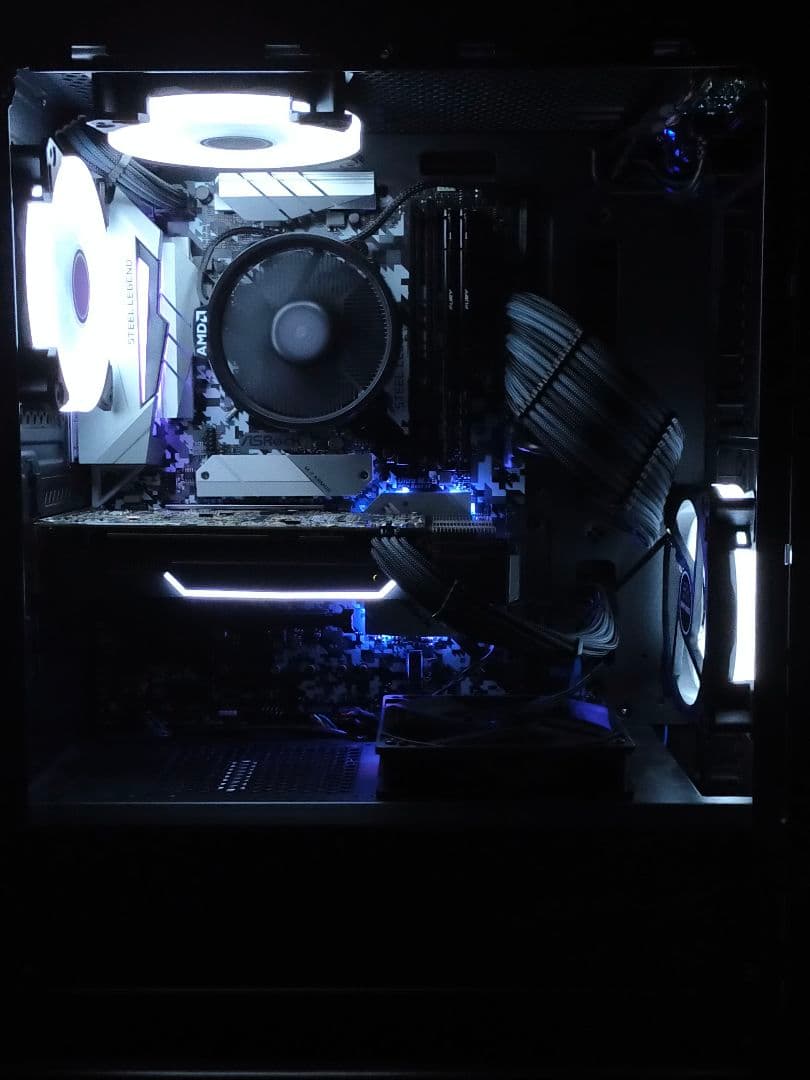 サイドガラスPCケース 電源ユニット 延長ケーブル CPUクーラー セット