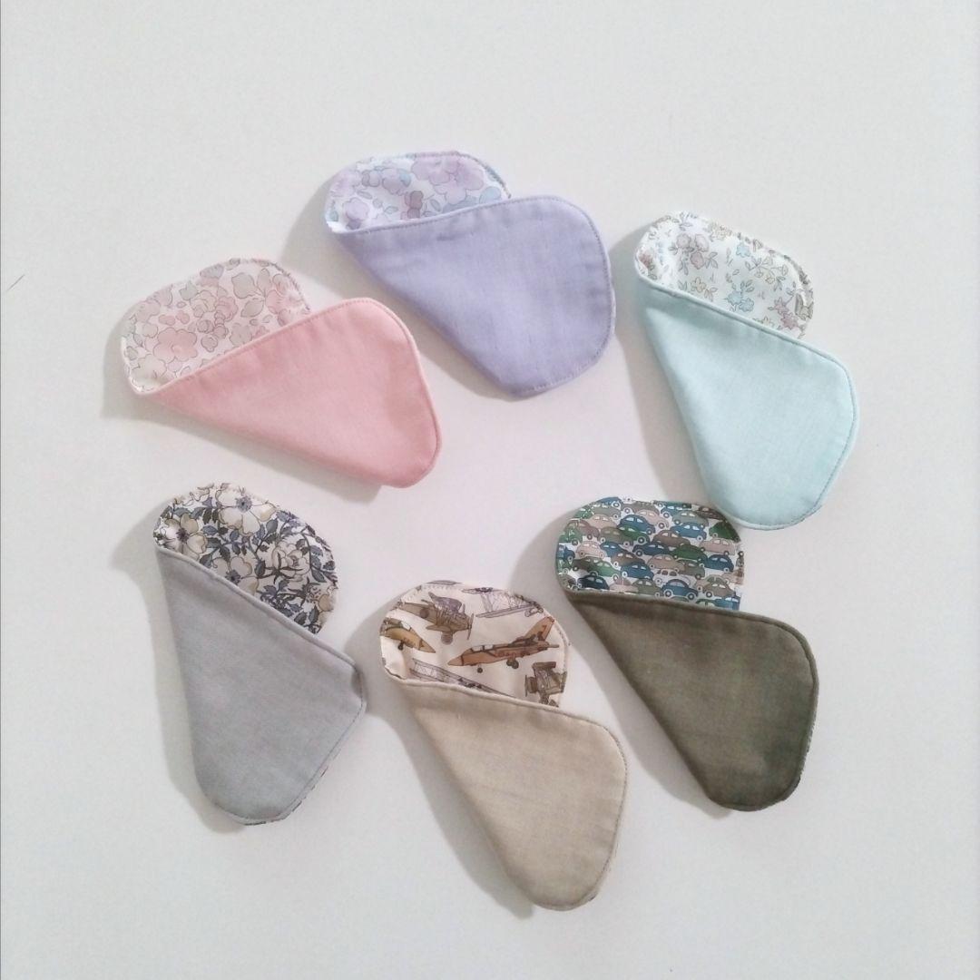 リバティ　ハンカチ　ハンドメイド　ハーフハンカチ　ガーゼハンカチ