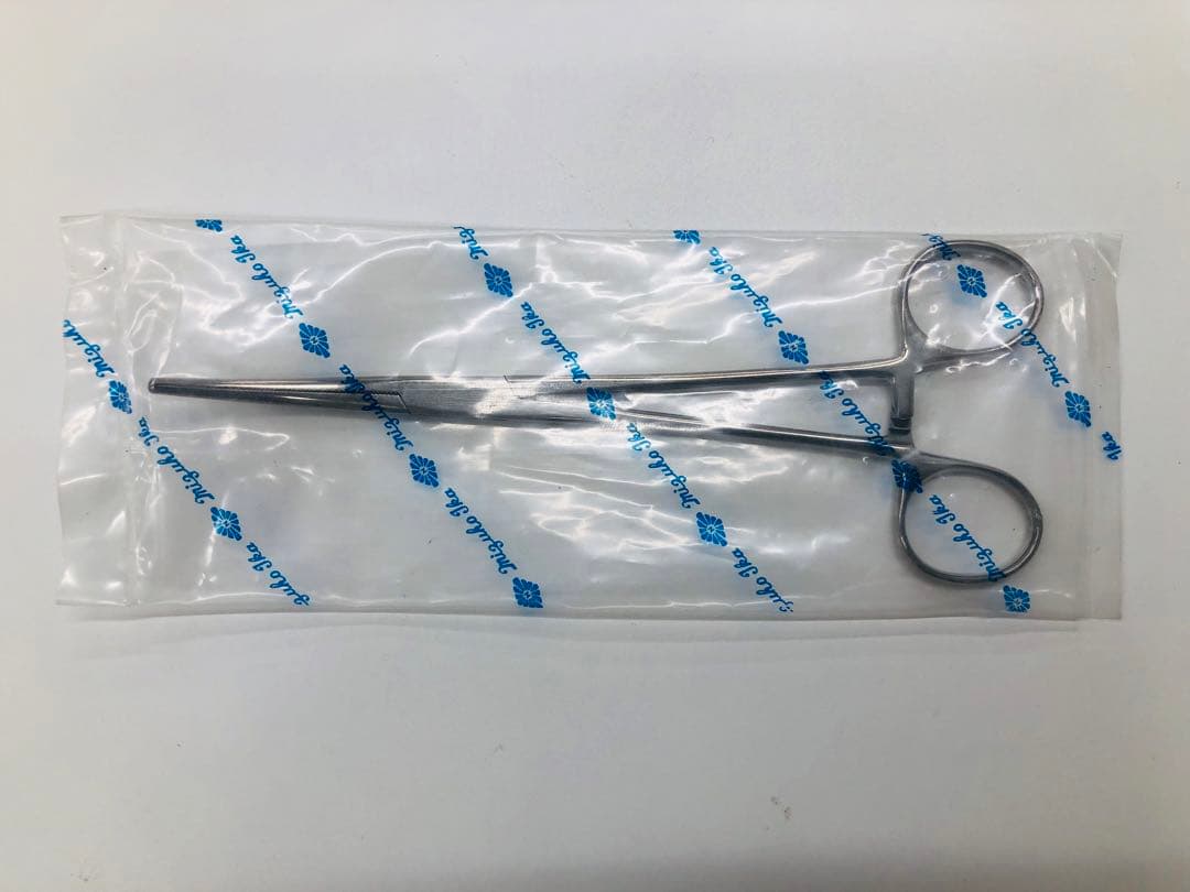 コッヘル止血鉗子　反型　有鈎　全長18.5cm SS製 MIZUHO社製