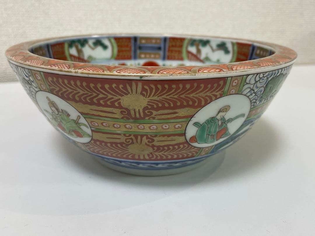 【現状品】古伊万里有田焼 金彩 色絵 朱絵 五彩錦手 菓子器 割烹 懐石 2個