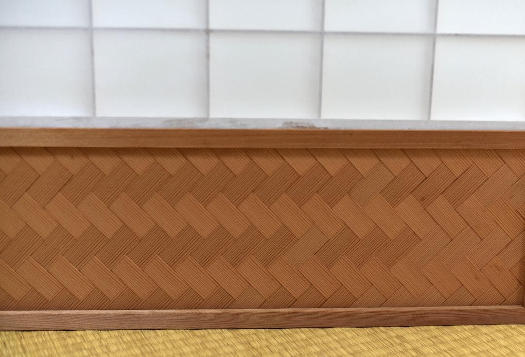 値下げ、風炉先屛風，障子、杉柾石畳あじろ　仕切り　お茶道具