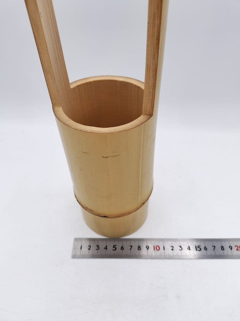 d011 竹花入 吐月峰 柴屋寺 村田俊道 木箱 茶道具 古物