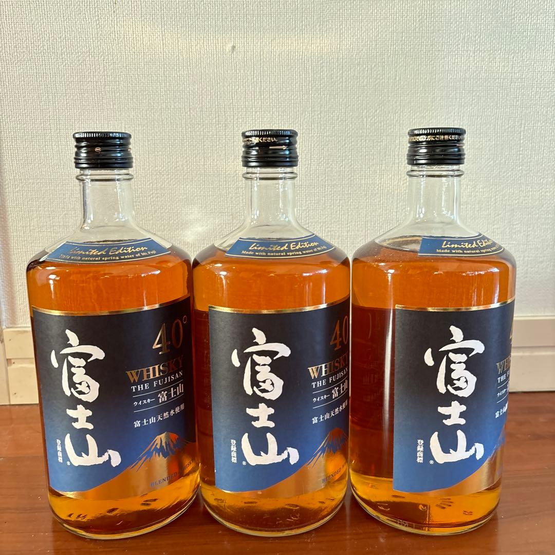 富士山ウイスキー ３本　限定版 750ml 40%