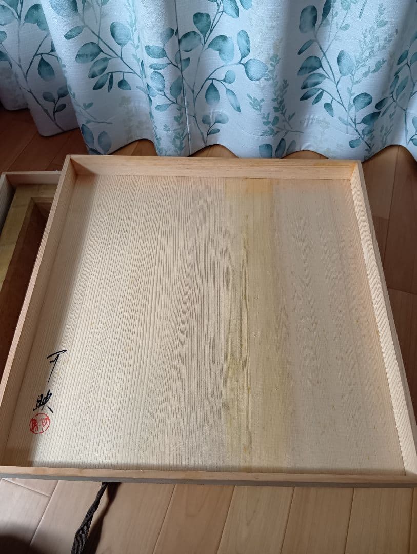 炉縁　茶道具　木製　木箱