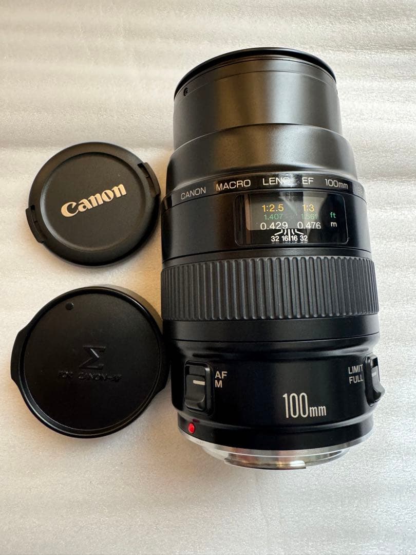キヤノン EF 100/2.8 マクロ 100マクロレンズ超美品作動確認済み