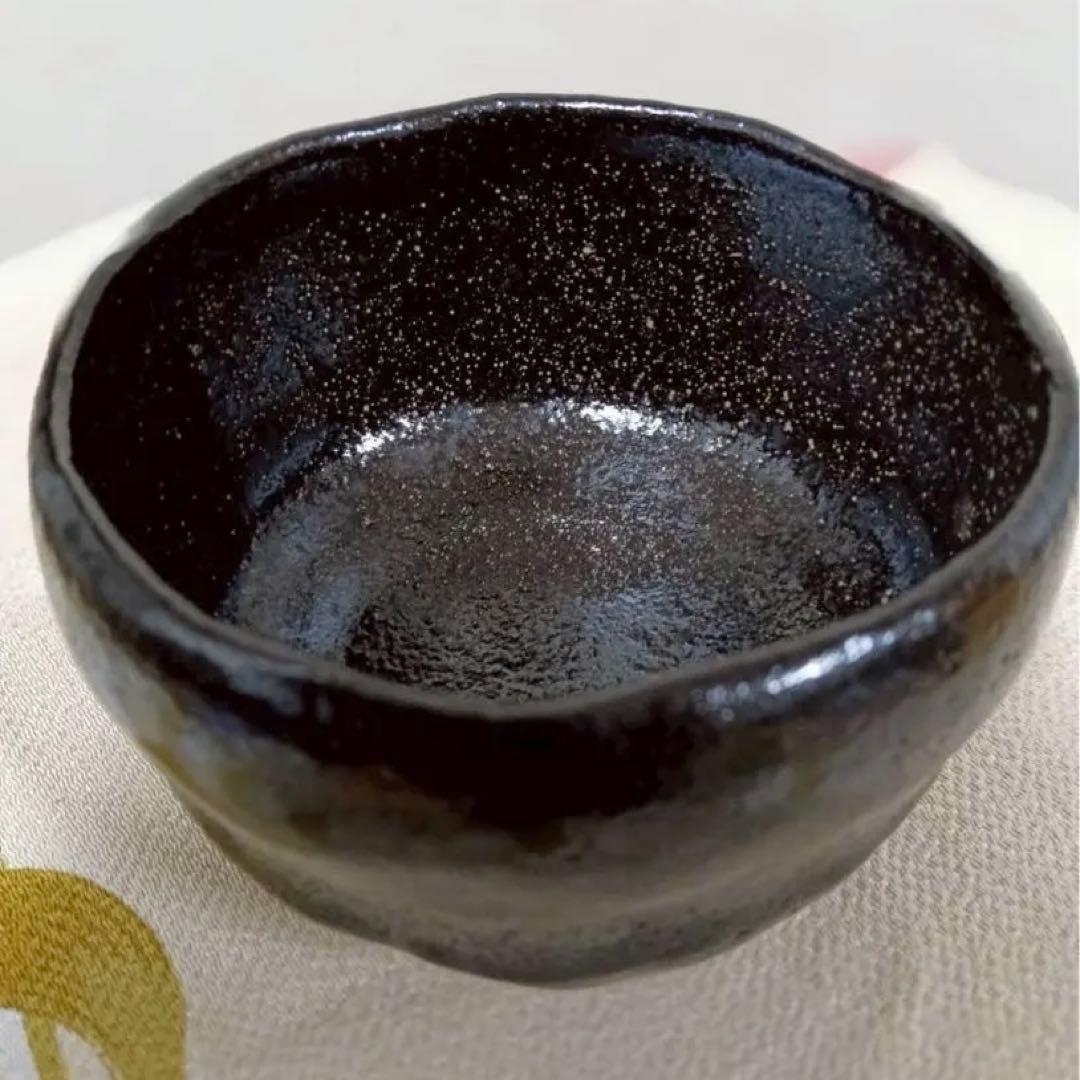 小川長楽　黒楽茶碗　淡々斎　共箱共布