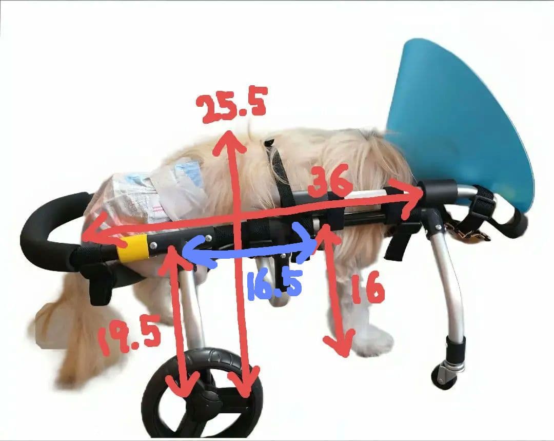 犬用 車いす あごのせクッション付き