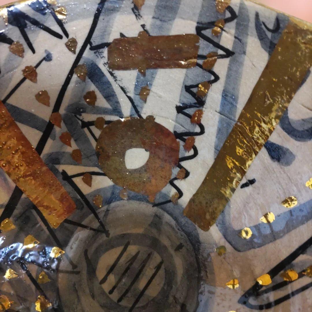 金箔装飾の陶器ボウル