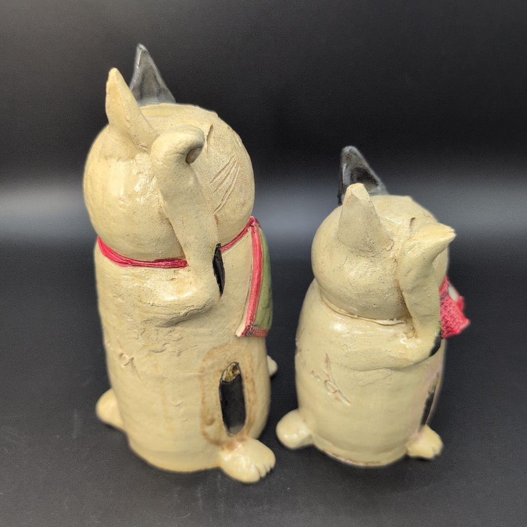 【新品未使用】縁起物 癒し 金運 招き猫 セット 特注品 瀬戸焼
