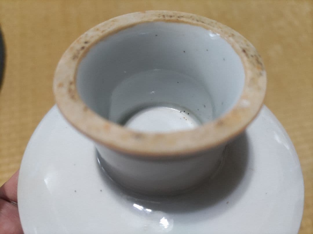 白磁　台皿（径9.7cm）　祭器・平佐・伊万里・李朝分院