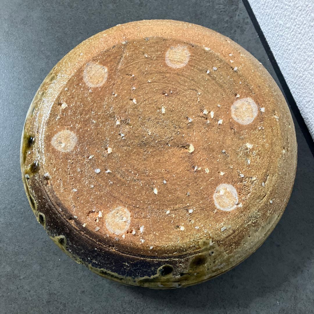 D壁 【茶道具】信楽 灰器 炉用 焼き締め 篦目 登り窯 目跡 5点 茶事