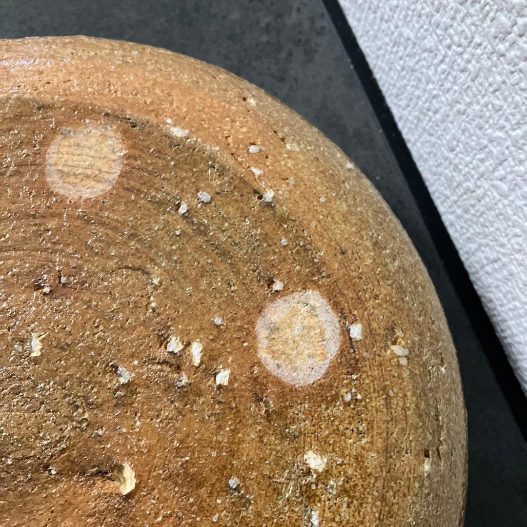 D壁 【茶道具】信楽 灰器 炉用 焼き締め 篦目 登り窯 目跡 5点 茶事