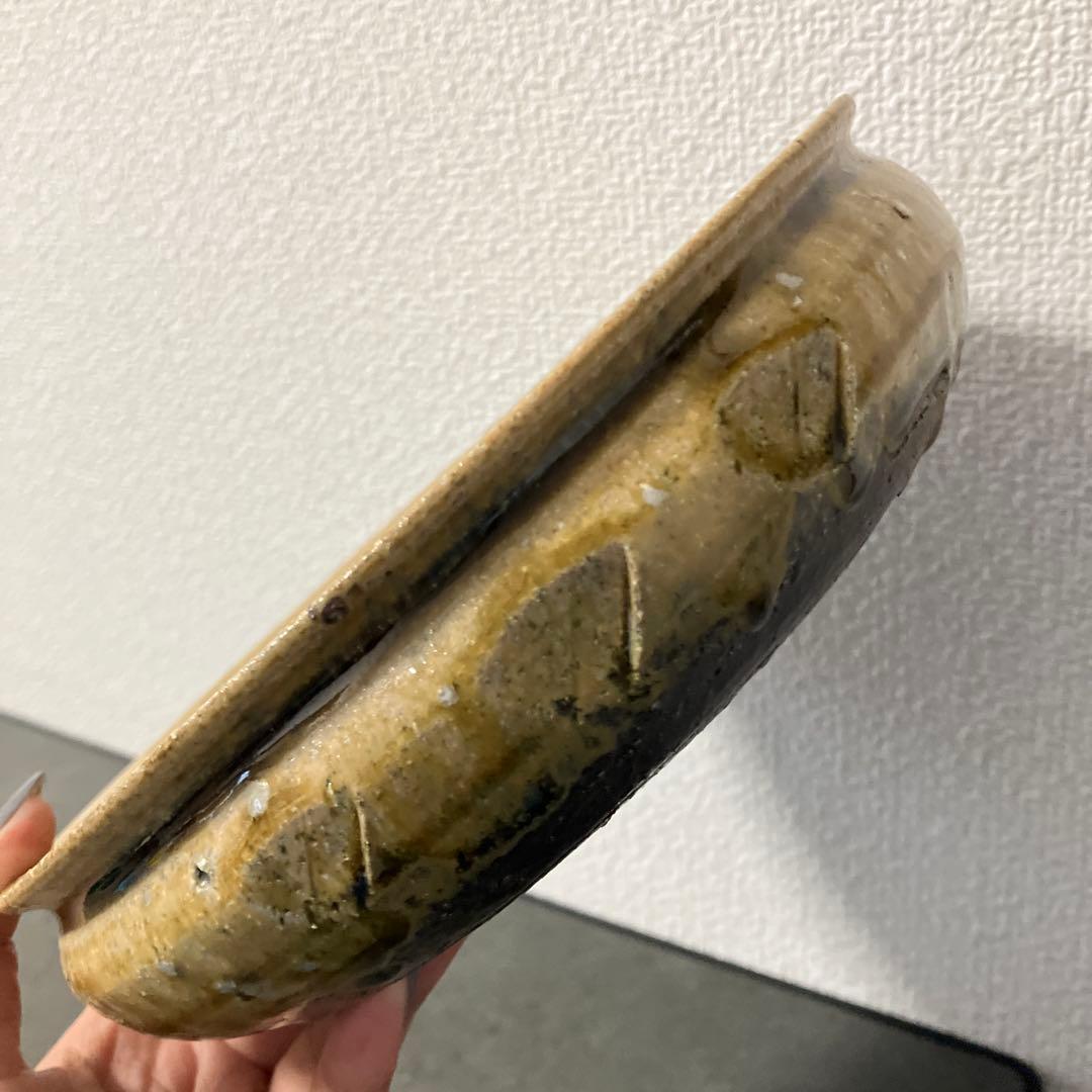 D壁 【茶道具】信楽 灰器 炉用 焼き締め 篦目 登り窯 目跡 5点 茶事