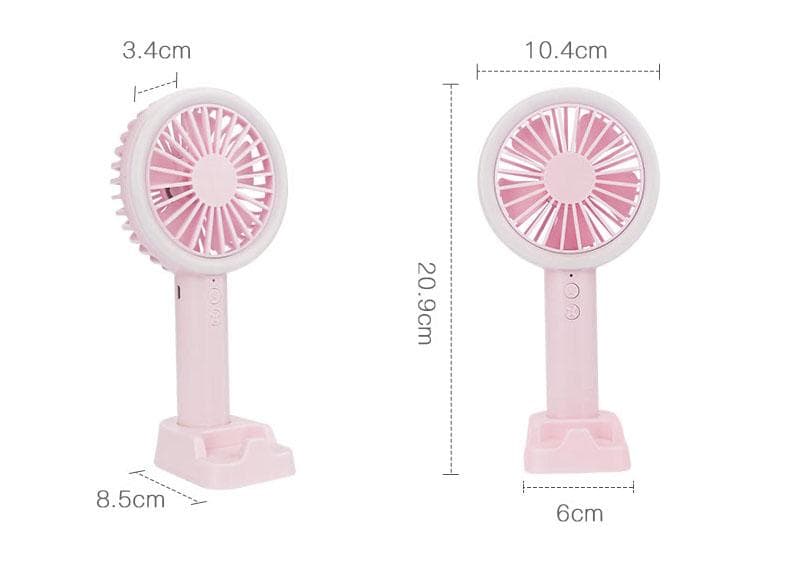 LED充電式扇風機ミニ強風ハンディ手持ち静音風量調整可　4個売