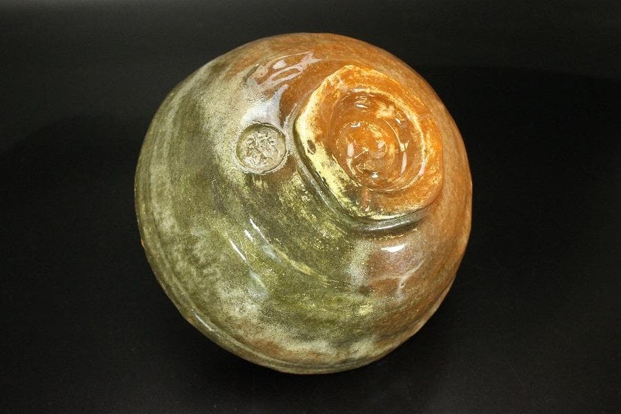 茶道具 嶋台茶碗 緑山造 内金銀 共箱(メ1822)