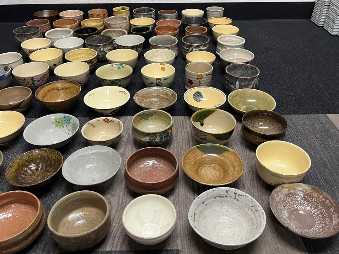 茶碗 抹茶碗 まとめて 73点 茶道具 陶器 京焼 金彩 色絵 萩 備前