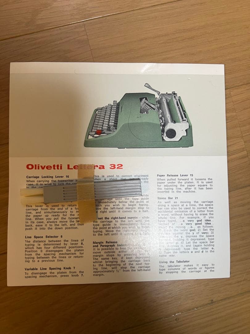 極美品 Olivetti Lettera 32 タイプライター ヴィンテージ