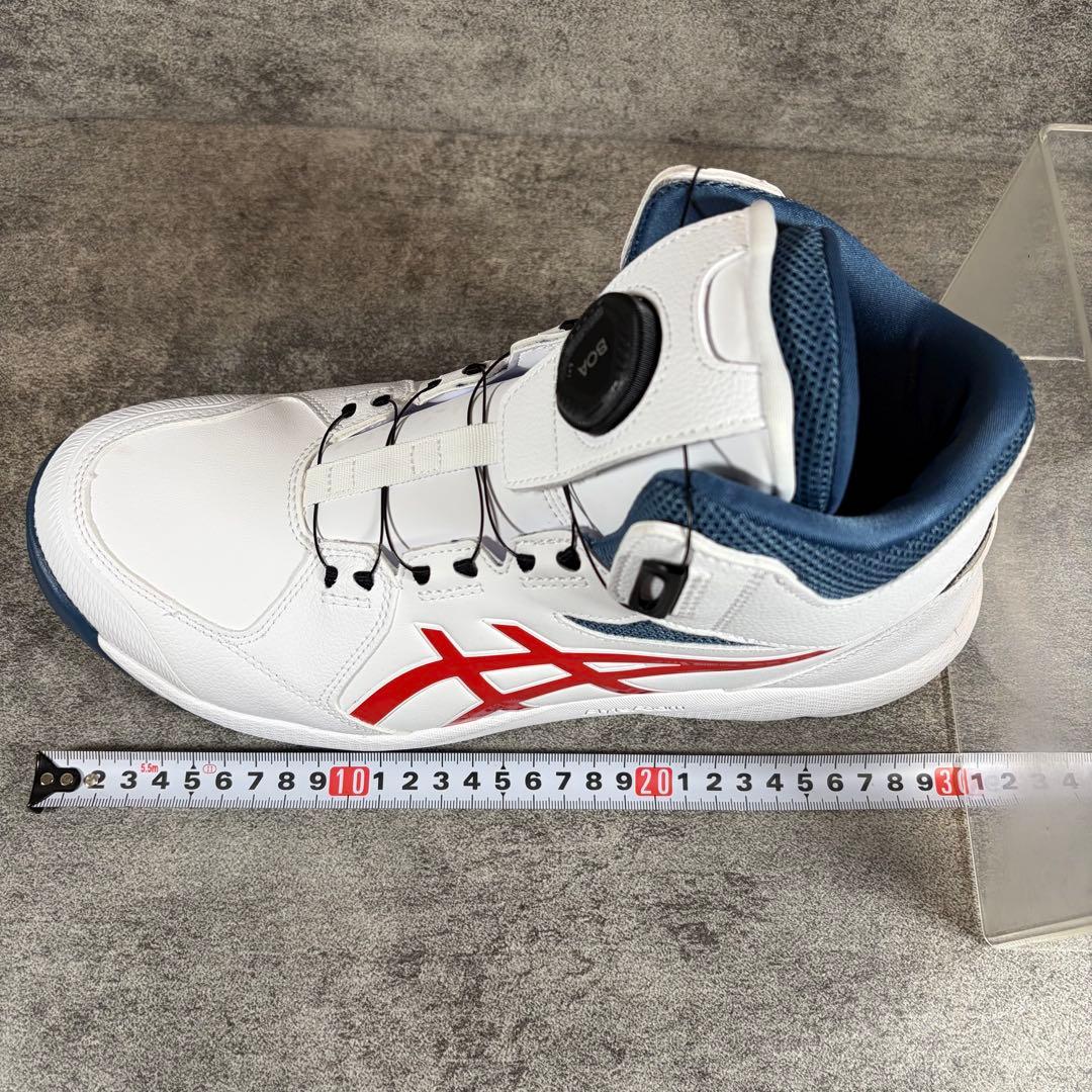 極美品 アシックス ウィンジョブ CP314 BOA 27cm 安全靴　ホワイト