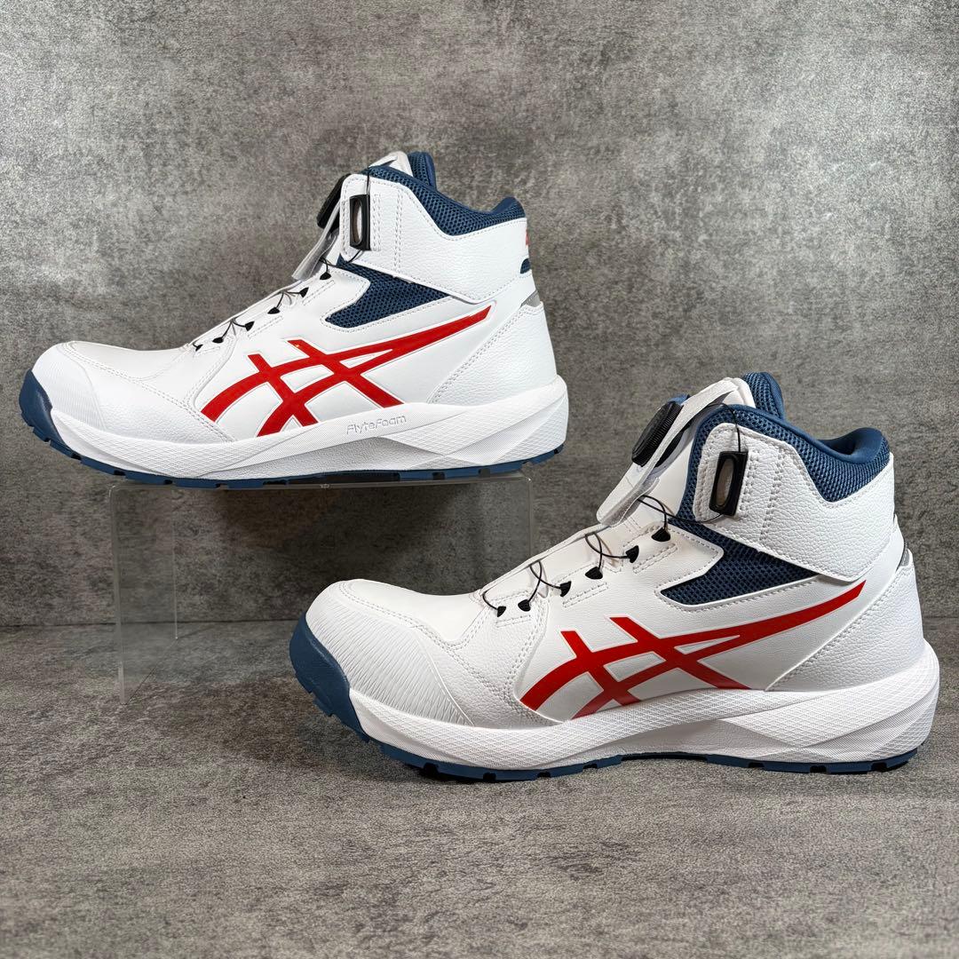 極美品 アシックス ウィンジョブ CP314 BOA 27cm 安全靴　ホワイト