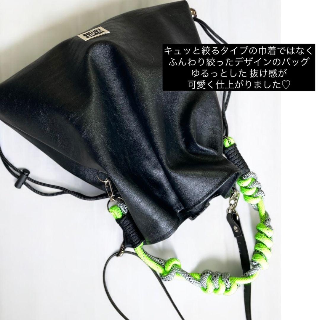 Drawstring bag／black
