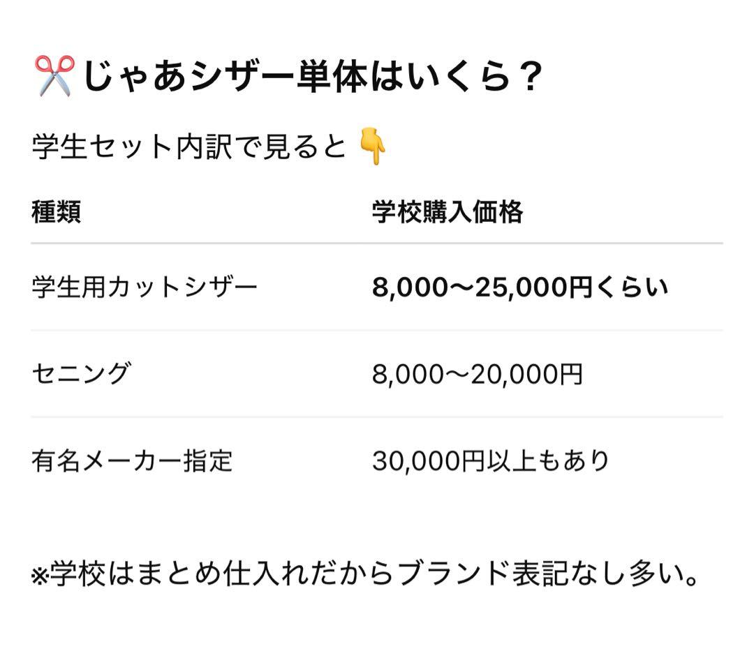 ステンレス製散髪用シザー